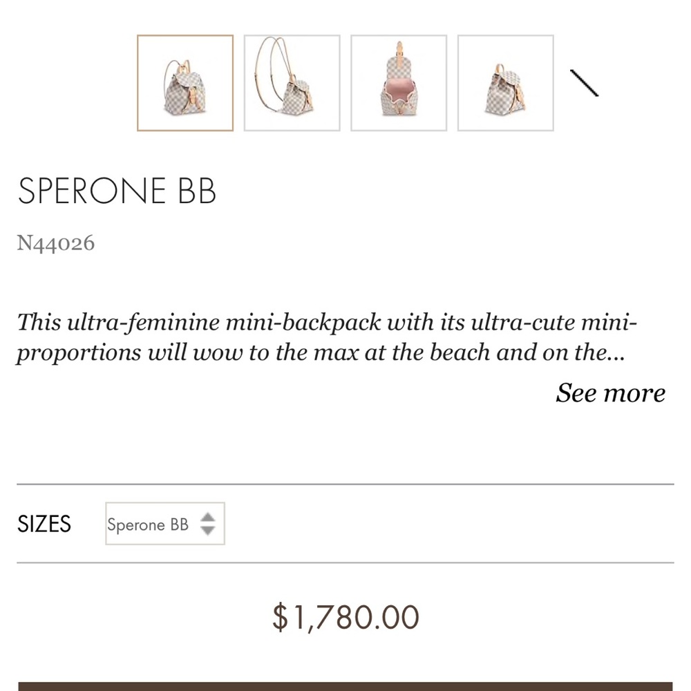 LOUIS VUITTON SPERONE BB